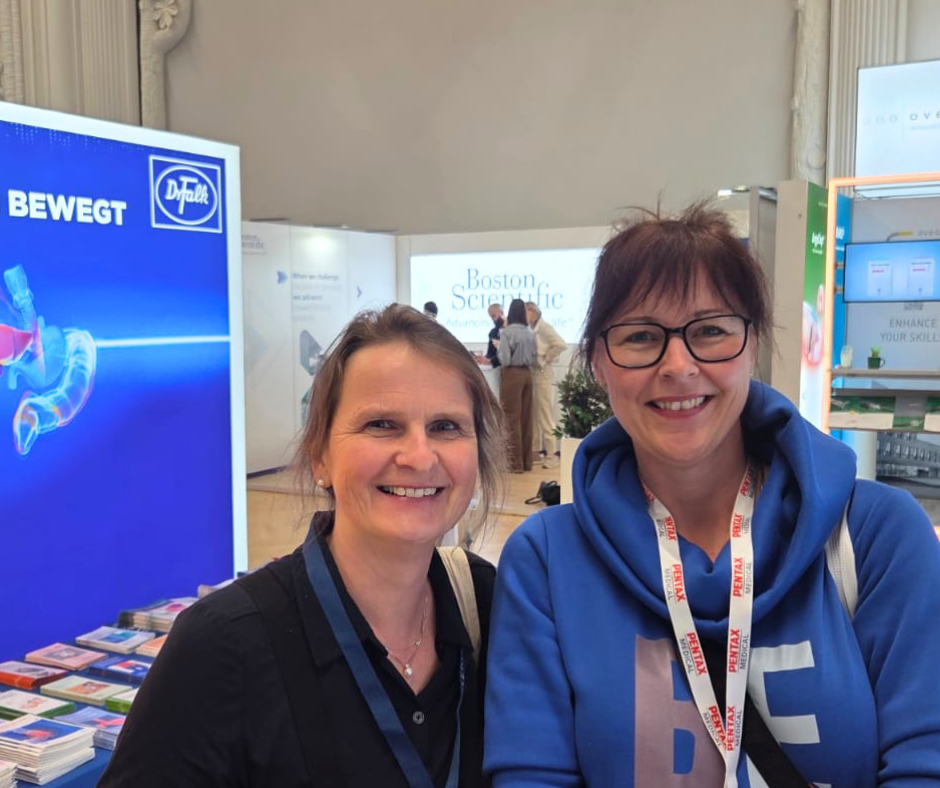 Zwei Pflegekräfte aus dem Lungenzentrum Coswig auf dem Endoskopie Kongress