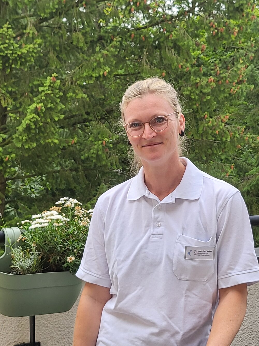 Frau Oberärztin Dr. med. Weber ist Bereichsleiterin der Palliativstation.