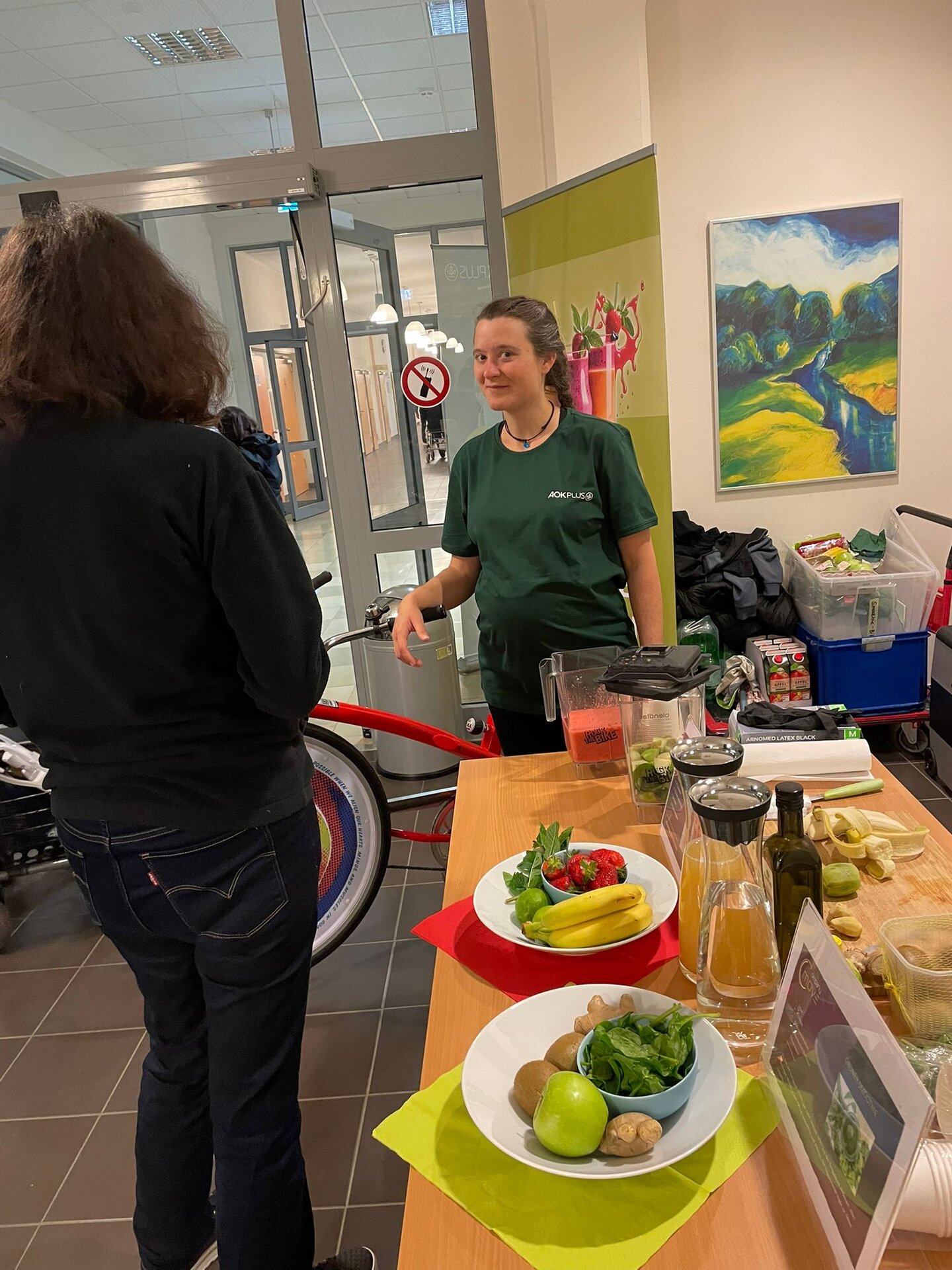 Bunte Aktionsstände beim gesundheitstag im Lungenzentrum Coswig